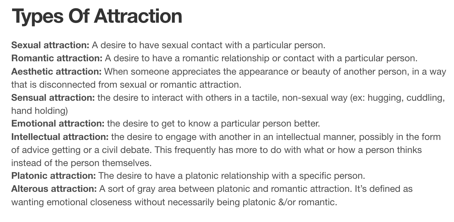Types of attractions